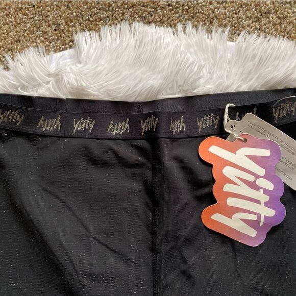 YITTY by Lizzo Spotlight Ruched Leggings Shimmered Iconic Black New Women Medium - Picture 6 of 10